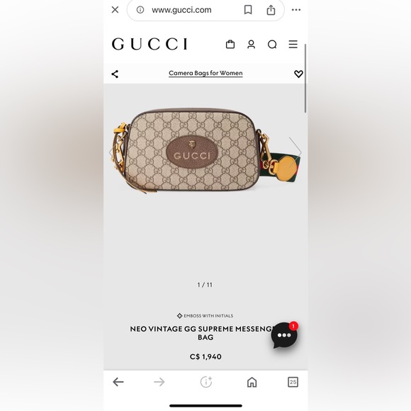 SOLD - $1️⃣1️⃣0️⃣0️⃣ direct- Authentic Gucci crossbody bag - unisex - Picture 4 of 16